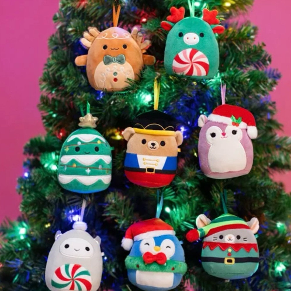 NIB Squishmallows 4-inch Ornament Plush 8-pack Holiday Assorted